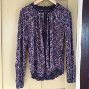 Women's Printed Peasant Blouse
